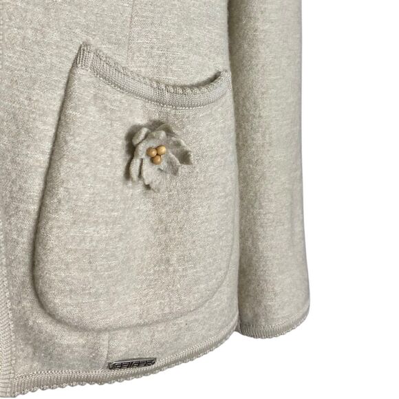 Vtg Geiger Cardigan Sweater Blazer Womens 40 Jacket Wool Linen Austria Cottage - Picture 8 of 16
